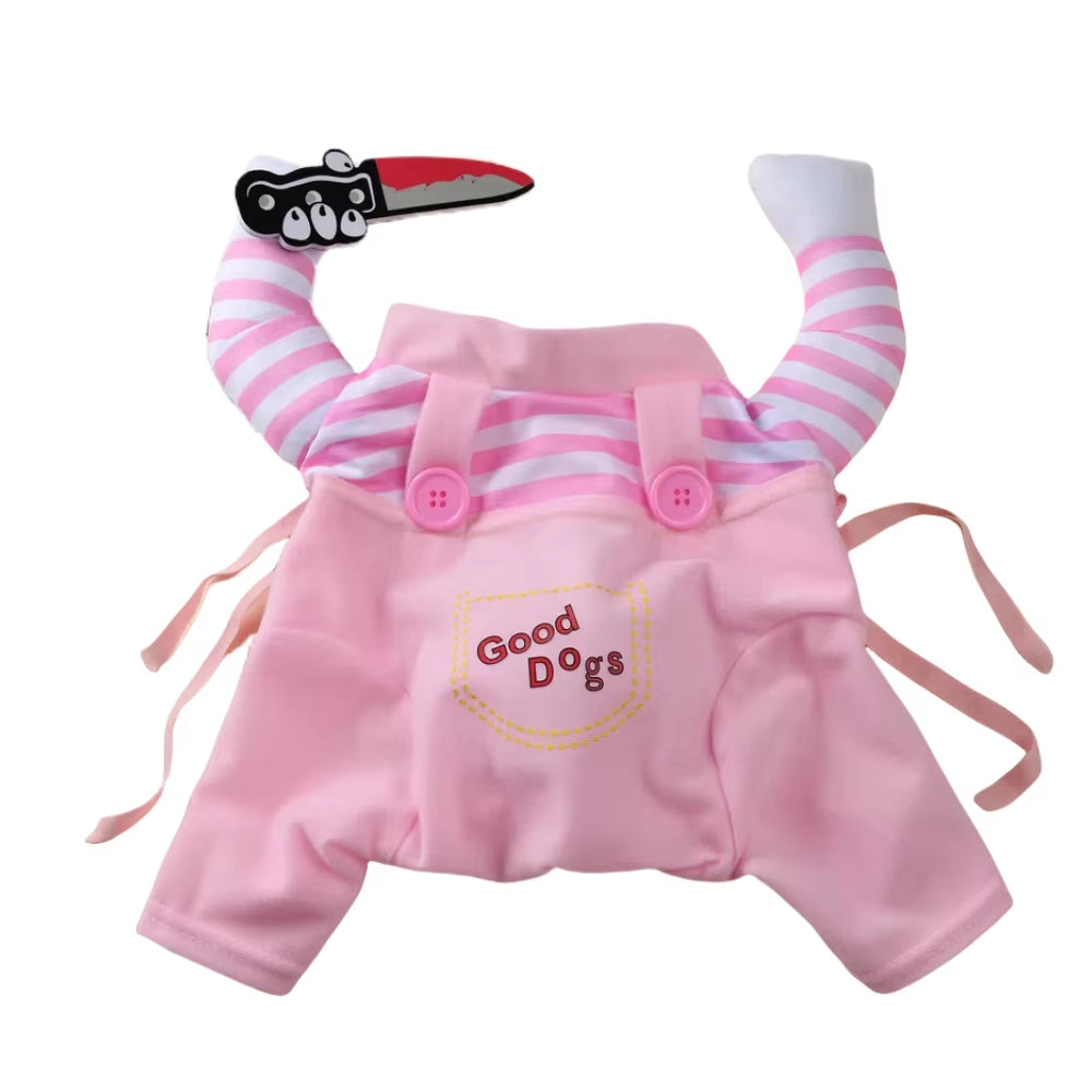 Humorous Cosplay Costume for Dogs and Cats - Halloween Party Apparel for Small to Medium Breeds, Including Yorkshire Terriers and Chihuahuas