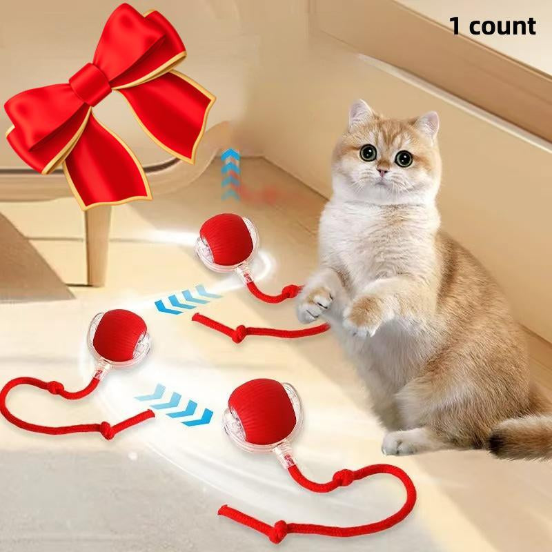 Interactive Cat Toy Ball, Fast Rolling Cat Toy, Cat Teaser Toy, Pet Entertainment Supplies, Pet Interactive Toy, Cat Teething Toy