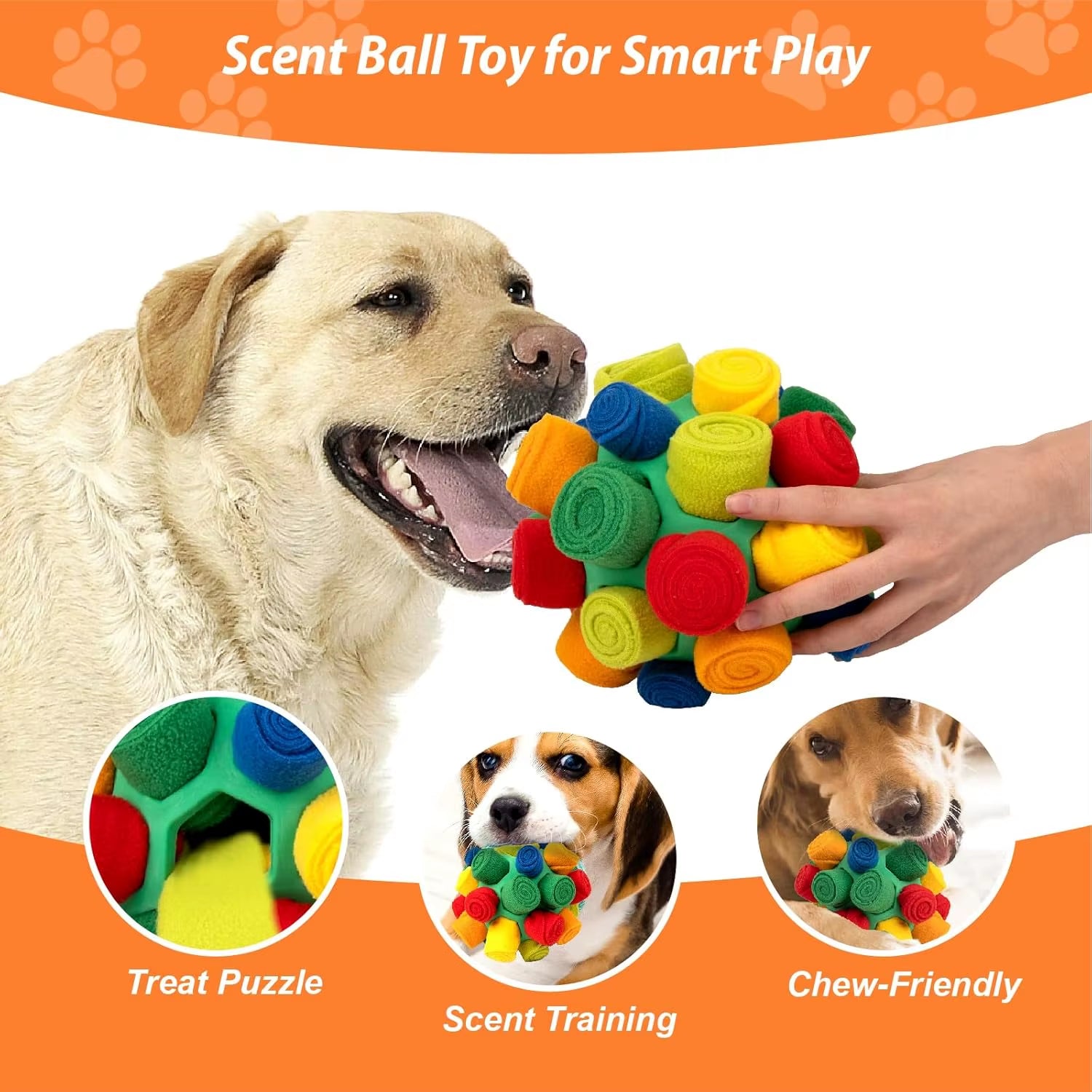 Dog Snuffle Balls - Machine Washable Foraging Toy for Puppies and Boredom Relief