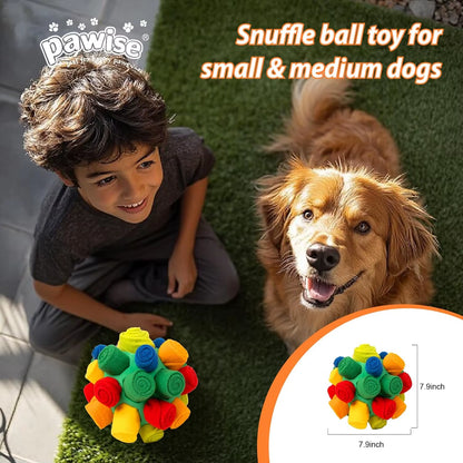 Dog Snuffle Balls - Machine Washable Foraging Toy for Puppies and Boredom Relief
