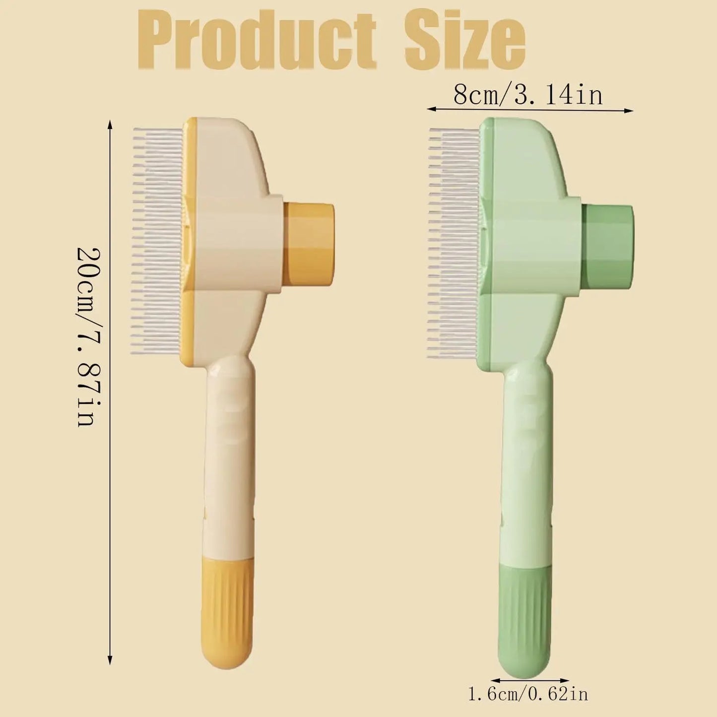 1/2PCS Pet Brush Dog Cat Fur Flash Brush for Long Short Hair Self-Cleaning Pet Comb for Removes Knots and Loose Hair Animal Comb