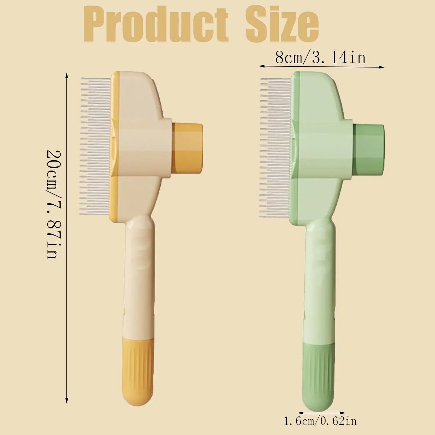 1/2PCS Pet Brush Dog Cat Fur Flash Brush for Long Short Hair Self-Cleaning Pet Comb for Removes Knots and Loose Hair Animal Comb