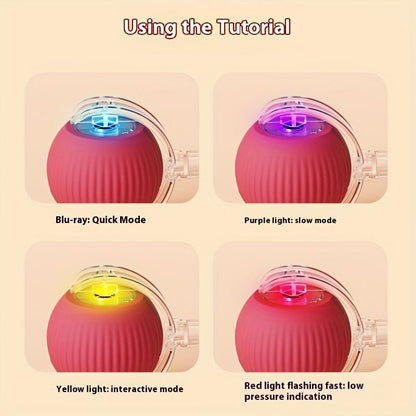 Interactive Cat Toy Ball, Fast Rolling Cat Toy, Cat Teaser Toy, Pet Entertainment Supplies, Pet Interactive Toy, Cat Teething Toy