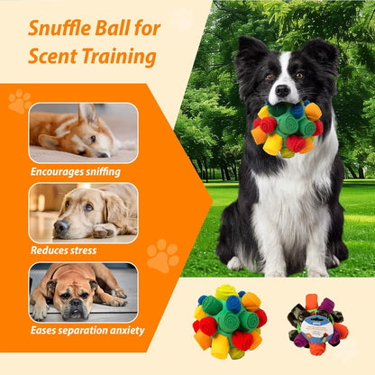 Dog Snuffle Balls - Machine Washable Foraging Toy for Puppies and Boredom Relief