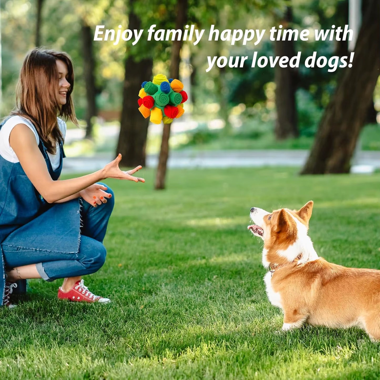 Dog Snuffle Balls - Machine Washable Foraging Toy for Puppies and Boredom Relief